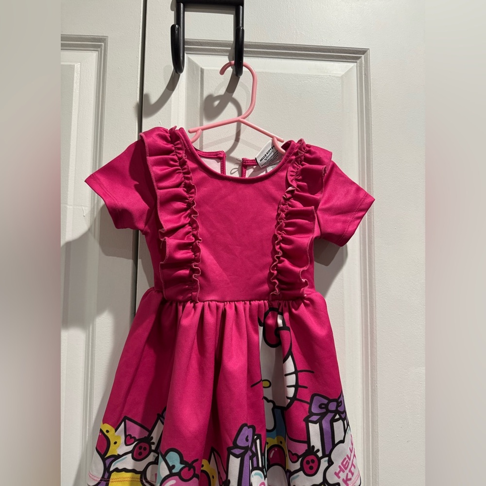 Hello Kitty Fuchsia Ruffle Dress